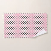 Retro Geometric Square Tiled Pink White Pattern Bad Handdoek (Handdoek)