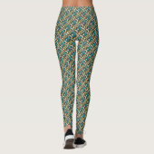 Retro Geometric Squares Patroon 2 Leggings (Achterkant)