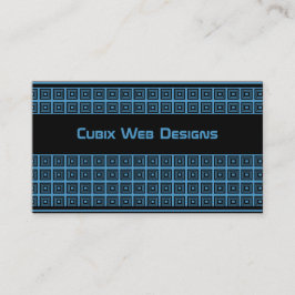 Retro Geometric Squares Visitekaartje, Light Blue Visitekaartje