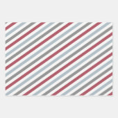 Retro Geometric Stripes Custom Holiday Kerstmis Inpakpapier Vel (Voorkant 3)