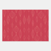 Retro Geometric Stripes Custom Holiday Kerstmis Inpakpapier Vel (Voorkant 2)