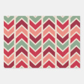 Retro Geometric Stripes Custom Holiday Kerstmis Inpakpapier Vel (Voorkant)