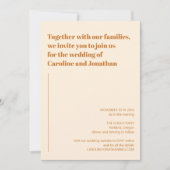 Retro Geometric Terracotta Pink Rust Wedding Kaart (Voorkant)