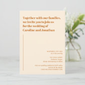 Retro Geometric Terracotta Pink Rust Wedding Kaart (Staand voorkant)