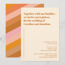 Retro Geometric Terracotta Pink Rust Wedding