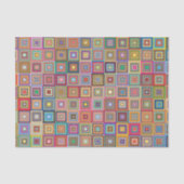 Retro Geometric Tile Patroon Tissuepapier (Voorkant)