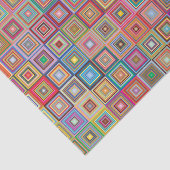 Retro Geometric Tile Patroon Tissuepapier (Detail)