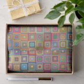 Retro Geometric Tile Patroon Tissuepapier (Geschenk)