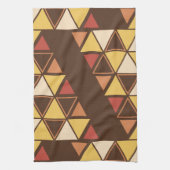 Retro Geometric Triangles Autumn Theedoek (Verticaal)