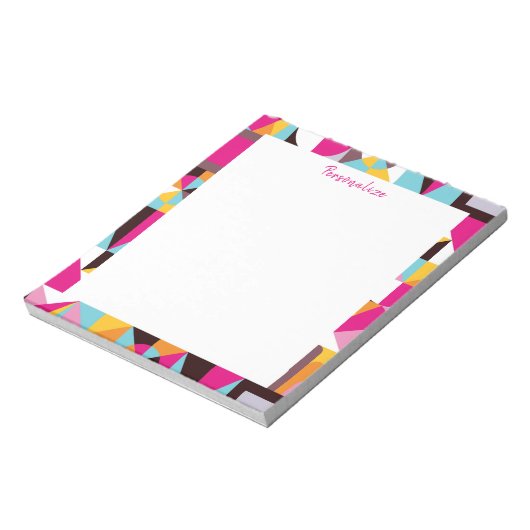 Retro Geometric Wild Psychedelic Pattern Notitieblok (Linkerzijde)