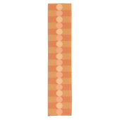 Retro Geometrie Strepen Cirkels Sinaasappel Korte Tafelloper (Voorkant)