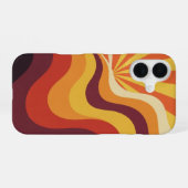 Retro Geometrie Zonne-uitbarsting iPhone 16 Hoesje (Achterkant horizontaal)