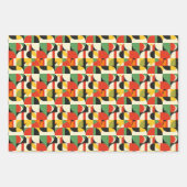 Retro Geometrisch 2D Patroon – Vetgedrukte Mid-Cen Inpakpapier Vel (Voorkant)