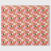 Retro Geometrisch Abstract Mozaïek Cadeaupapier (Vlak)