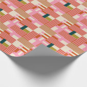 Retro Geometrisch Abstract Mozaïek Cadeaupapier (Hoek)