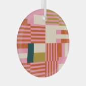 Retro Geometrisch Abstract Mozaïek Glas Ornament (Voorkant Rechts)