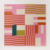 Retro Geometrisch Abstract Mozaïek Legpuzzel (Verticaal)