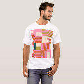 Retro Geometrisch Abstract Mozaïek T-shirt (Voorkant volledig)