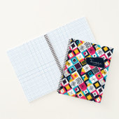 Retro geometrisch abstract pat#12 multi kleur ID10 Notitieboek (Binnen)