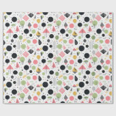 Retro Geometrisch Abstract Pat#2 Sage Roze ID1067 Cadeaupapier (Vlak)