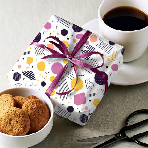 Retro geometrisch Abstract Pat#8 Magenta ID1067 Cadeaupapier