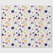 Retro geometrisch abstract patroon #8 Magenta ID10 Cadeaupapier (Vlak)