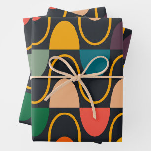  retro geometrisch Abstract patroon Inpakpapier Vel