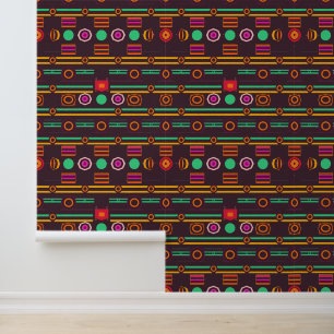 Retro geometrisch Abstract patroonontwerp Behang