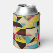 Retro geometrisch: Abstracte patroonachtergrond Blikjeskoeler (Blikje Voorkant)