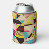 Retro geometrisch: Abstracte patroonachtergrond Blikjeskoeler (Blikje Achterkant)
