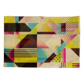 Retro geometrisch: Abstracte patroonachtergrond Kussensloop (Achterkant)
