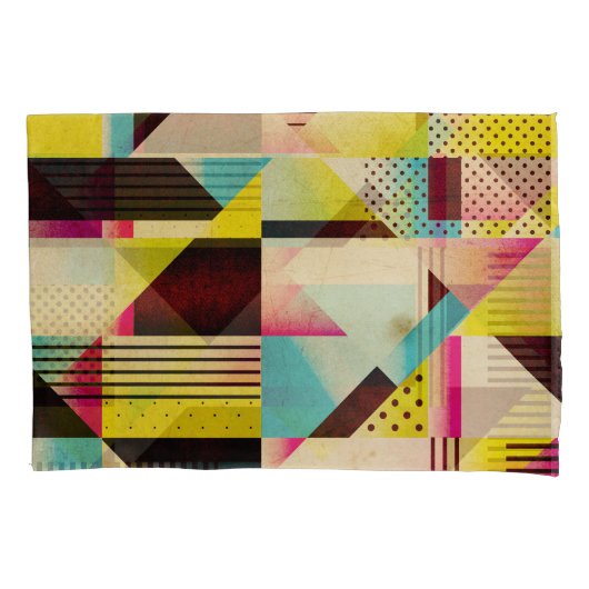 Retro geometrisch: Abstracte patroonachtergrond Kussensloop (Voorkant)