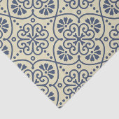 Retro geometrisch bloemornamentaal patroon tissuepapier (Detail)