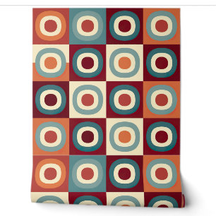 retro geometrisch cirkelenpatroon behang