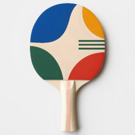 Retro Geometrisch Cirkelvormig Abstract Ping Pong Tafeltennisbatje
