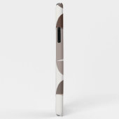 Retro geometrisch curvepatroon - Terra Brown Case-Mate iPhone Case (Achterkant/rechts)