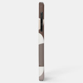 Retro geometrisch curvepatroon - Terra Brown Case-Mate iPhone Case (Achterkant/links)