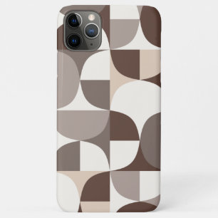 Retro geometrisch curvepatroon - Terra Brown Case-Mate iPhone Case