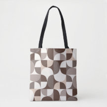 Retro geometrisch curvepatroon - Terra Brown