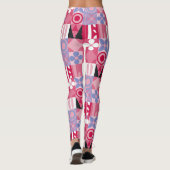 retro geometrisch drukpatroon leggings (Achterkant)