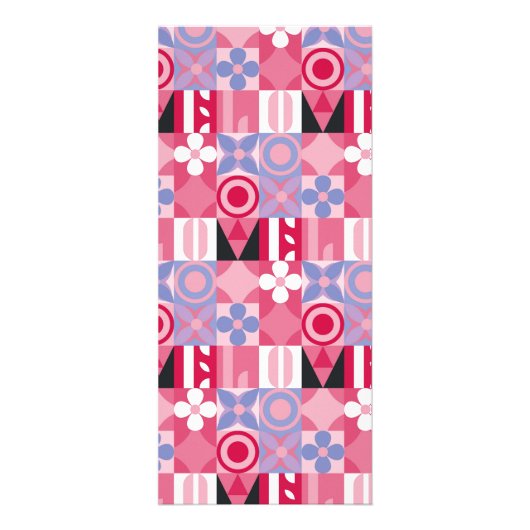 retro geometrisch drukpatroon reclamekaart (Voorkant)