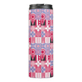 retro geometrisch drukpatroon thermosbeker (Achterkant)