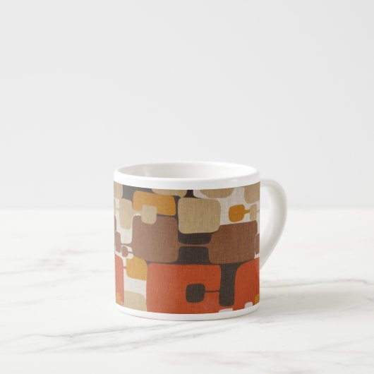 Retro geometrisch espresso kop (Voorkant rechts)