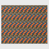 Retro Geometrisch: Golden Circles Harmony Cadeaupapier (Vlak)