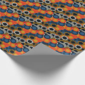 Retro Geometrisch: Golden Circles Harmony Cadeaupapier (Hoek)