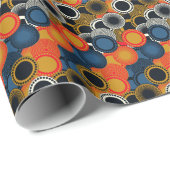 Retro Geometrisch: Golden Circles Harmony Cadeaupapier (Rol Hoek)
