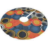 Retro Geometrisch: Golden Circles Harmony Kerstboom Rok (Gekanteld)