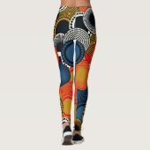 Retro Geometrisch: Golden Circles Harmony Leggings (Achterkant)