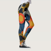 Retro Geometrisch: Golden Circles Harmony Leggings (Rechts)