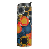 Retro Geometrisch: Golden Circles Harmony Thermosbeker (Gedraaid links)